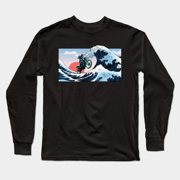 Kanagawa Series Masked Rider Black Long Sleeve T-Shirt by kaitokid